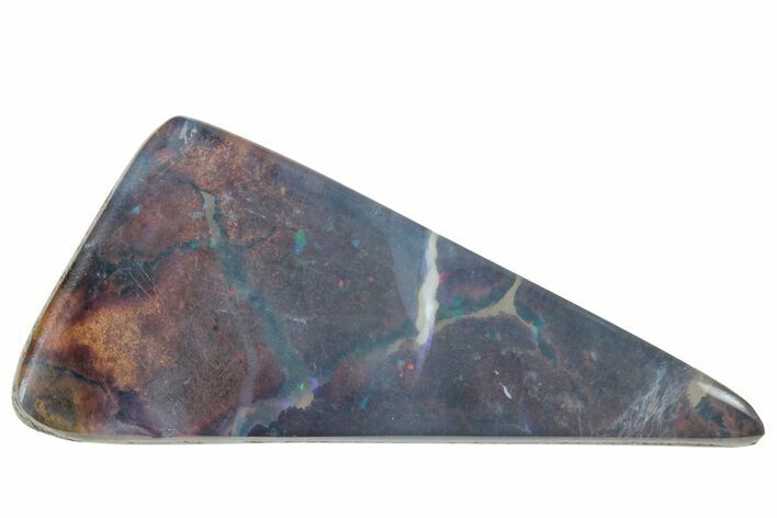 Flashy Polished Boulder Opal Specimen - Queensland, Australia #314613